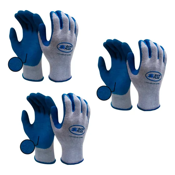 Guantes Recubrimiento De Latex Espumado Rayo Flex (3 Pares)