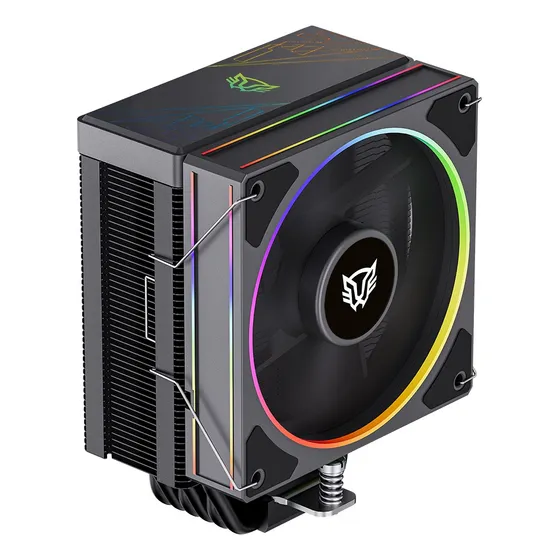 Enfriamiento De Aire Heliux Pro Hex60 Rgb 6 Pipas Tdp 240 W Led Negro