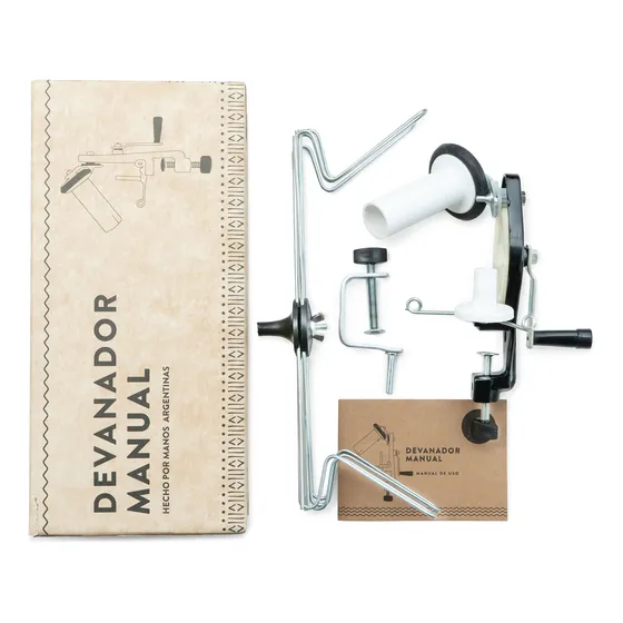 Ovillador Devanador Manual De Lanas Con Porta Madeja