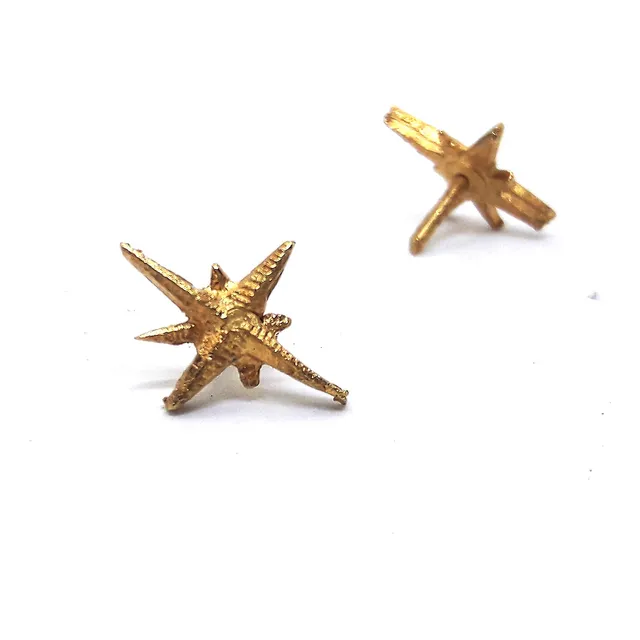 Pin Estrella Rosa De Los Vientos Dorada Chica