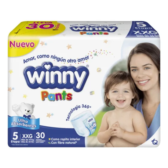 Pañal Winny Pants Et 5 Paquete X 3 - Unidad Género Sin género Tamaño Extra extra grande (XXG)