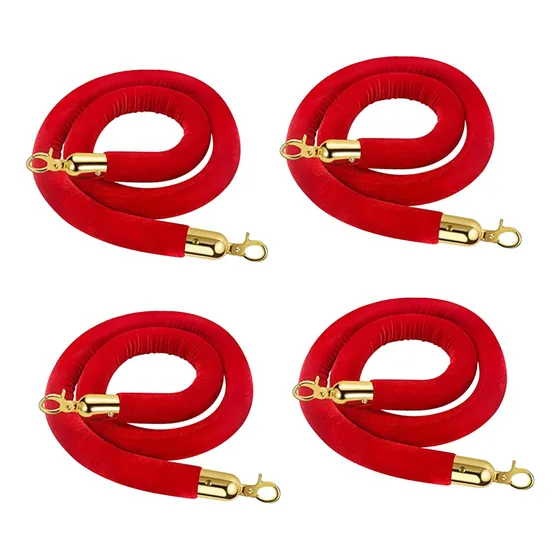 4 Uds. Cuerda De Terciopelo Para Control De Multitudes,