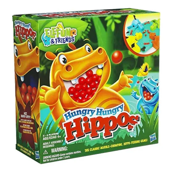 Juego De Mesa Infantil Hungry Hungry Hippos, Preescolar