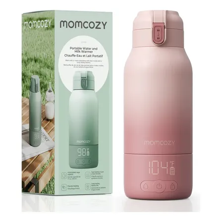 Aquecedor de mamadeiras portátil Momcozy, modelo Mw05, cor rosa