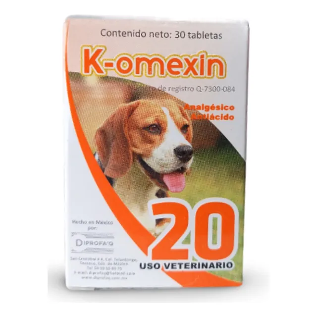 K-omexin 20 Mg (omeprazol / Meloxicam) Para Perro Con 30 Tab