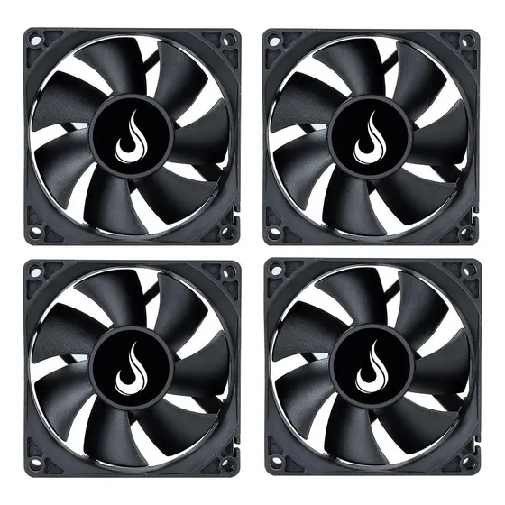 Kit Com 4 Cooler/chassi Fan 80mm 8cm Preto - Rm-bk-02-fb