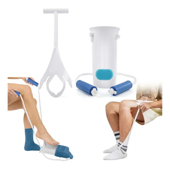 Calzador De Calcetines Ayuda Para Calzar Calcetines Kit De Ayuda Para Poner Y Quitar Calcetines Para Mujeres Embarazadas Y Personas Mayores Sin Agacharse Kekoy