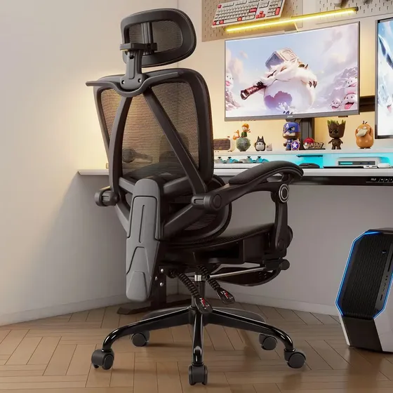 Cadeira De Escritório Ergonômica Premium Python Fly Cor Preto Material do estofamento Malha elástica