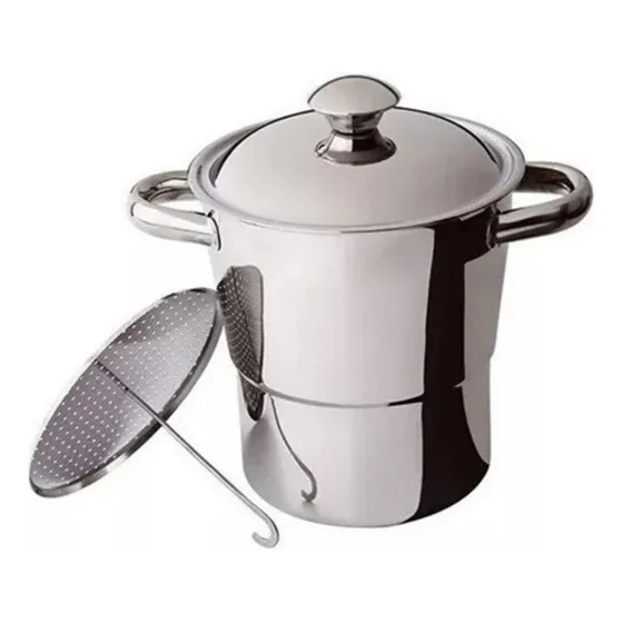 Panela Cuscuzeira Inox Indução E Gás Reforçada Tradicional