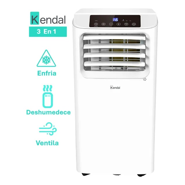 Aire Acondicionado Kendal Kapp-9000 Btu/hr Frio | 3 En 1| Aire Acondicionado - Ventilador - Deshumidificador| Control Remoto