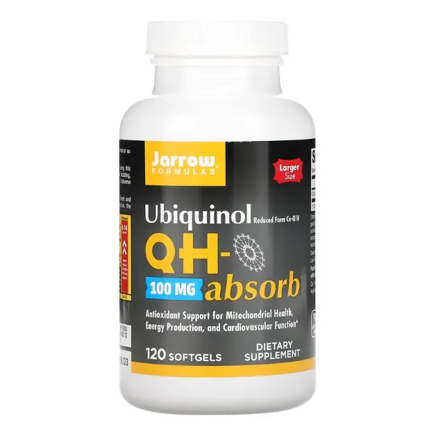 Jarrow Formulas, Ubiquinol, Qh-absorb, 100 Mg, 120 Cápsulas Blandas, Ofrece Protección Antioxidante Para Favorecer La Salud Mitocondrial, La Producción De Energía Y La Función Cardiovascular