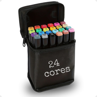 Estojo Maleta Kit Conjunto De Canetinhas Cololoridas 24 Core Estojo Maleta Kit Conjunto De Canetinhas Cololoridas 24 Core