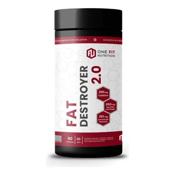 El Mejor Quemador Grasas Abdominal, Fat Destroyer2.0 One Fit Sabor Sin Sabor