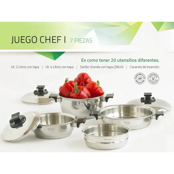 Juego De Ollas Rena Ware Chef I 