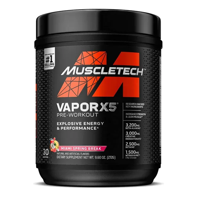 Muscletech Vaporx5 Pre Entreno Preworkout 30 Serv