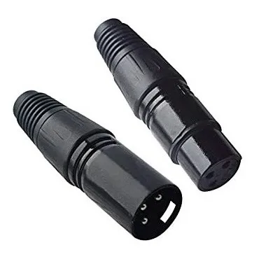 Conector Xlr Canon Macho Hembra 3 Pin Metal Fuerte Por 6 Uni