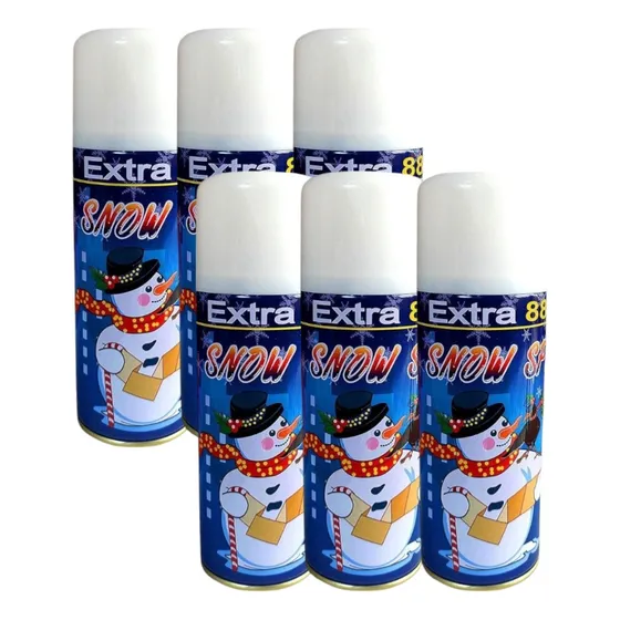 6 Nieve Artificial Para Arboles De Navidad En Spray 250ml