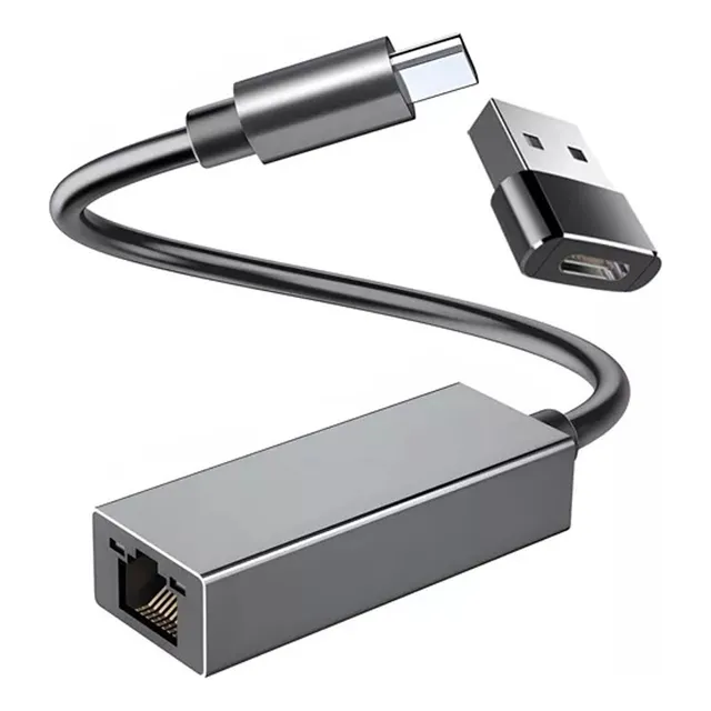 Gitifo® Adaptador Ethernet Usb Type C 3.0 A Rj45 Gigabit Lan 1000 Mbps+Adaptador Otg Usb Tipo C A Usb 3.0 5gbps Compatible Con Macbook Pro