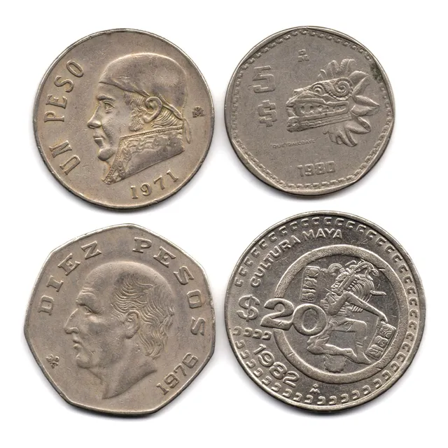México 1, 5, 10 Y 20 Pesos 1971 - 1982