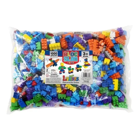 LucToys Blocos de montar Bloc Slim Bag 1000 peças em sacola