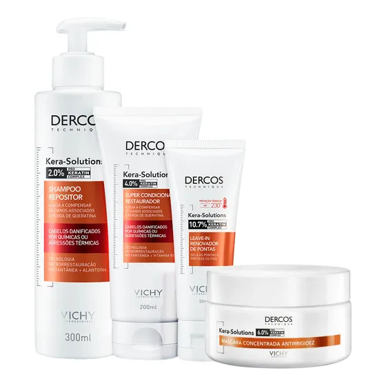 Kit Vichy Dercos Kera-solutions Complete (4 Produtos)