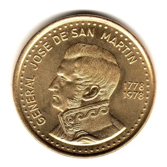 Moneda Argentina 100 Pesos Ley 1978 San Martin Sin Circular