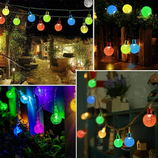 Serie 20 Focos Luz Led 3m, 8 Modos Bola Cristal Multicolor Serie 20 Focos Luz Led 3m, 8 Modos Bola Cristal Multicolor