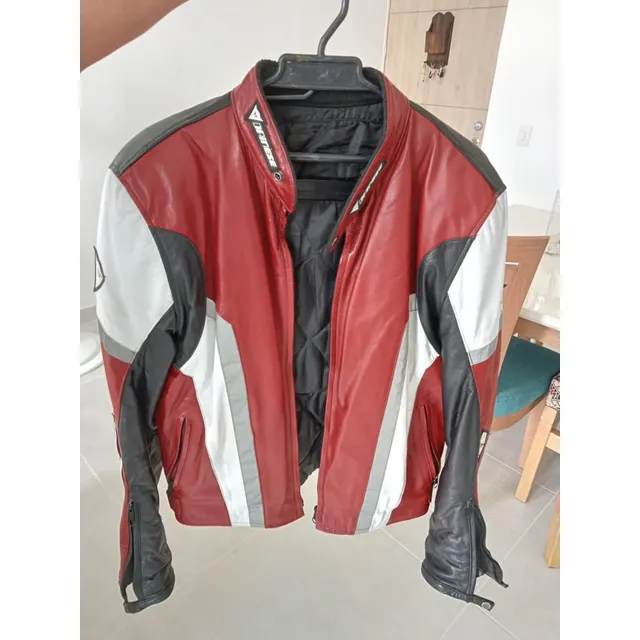 Chaqueta Para Moto En Cuero, Protectores, Perfecto Estado