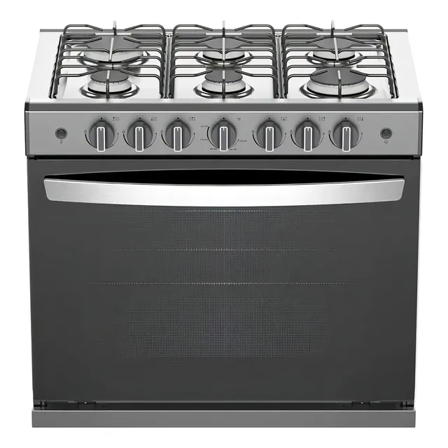 Estufa Empotrable A Gas Acros 30 Tittanio Abr4120g Color Gris Cubierta Acero Inoxidable