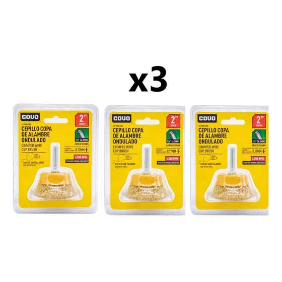 Cepillo Para Taladro Alambre Ondulado 2 Pulgadas