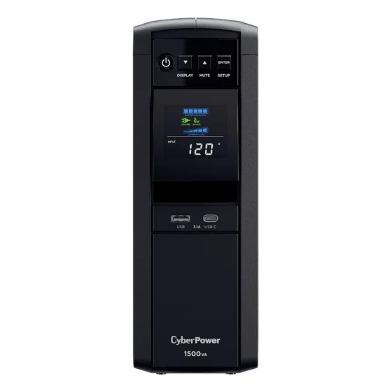 No Break Cyberpower Cp1500pfclcd 900w 1500va 90 140v 120 vc Color Negro Pantalla LCD USB C