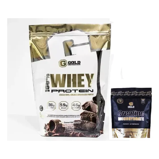 100% Whey Protein X5lbs V/sabores + Creatina Gold Nutrition