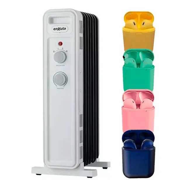 Radiador De Aceite Enxuta Raenx97 1500w + Auriculares Inalám