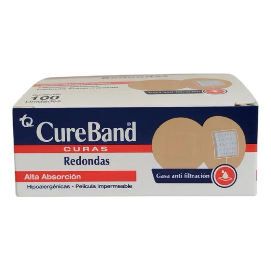 Curitas Redondas Post Puncion Cureband Caja X 100 Und