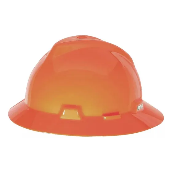 Casco Msa Vgard Ala Completa Color Naranja