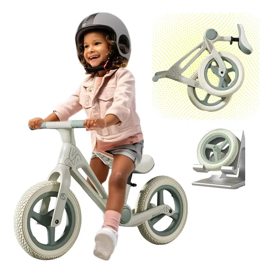 Bicicleta De Balance Plegables Para Equilibrio De Niños Verde Claro 29 Cm
