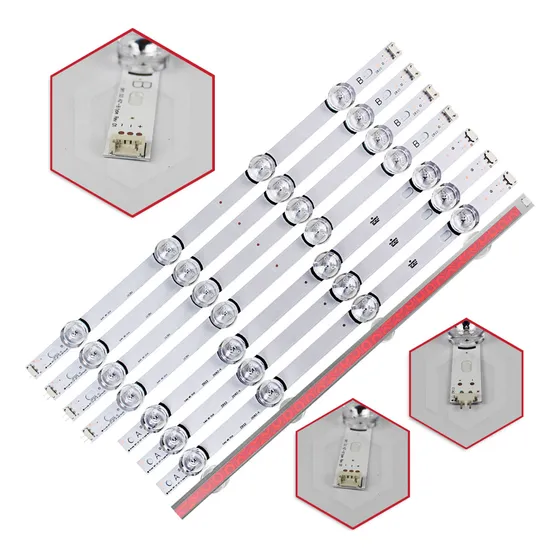 Kit 8 Barras Compatível Com 42Lb5500 42Lb5600 42Lb5800 42Lb6200 Televisão 42 Polegadas Pci Eletroparts