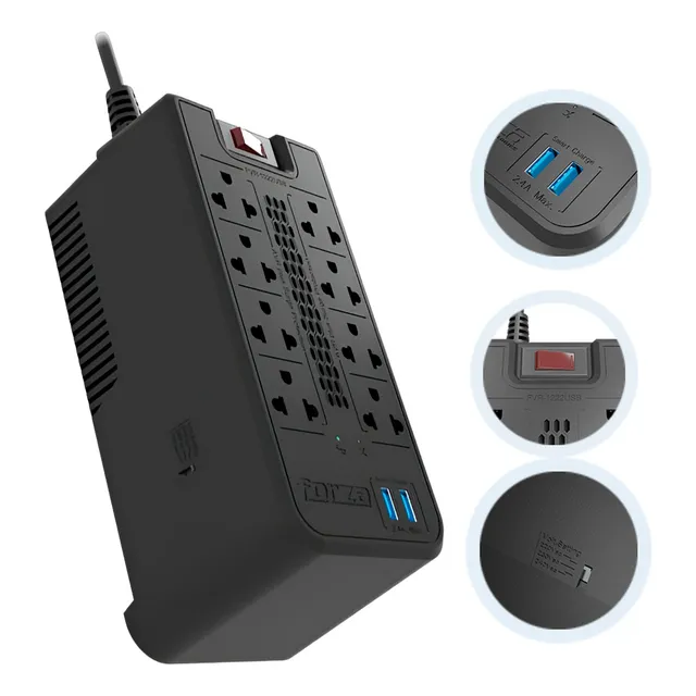 Estabilizador Forza Fvr-1222usb 1200va 220v Trivolt