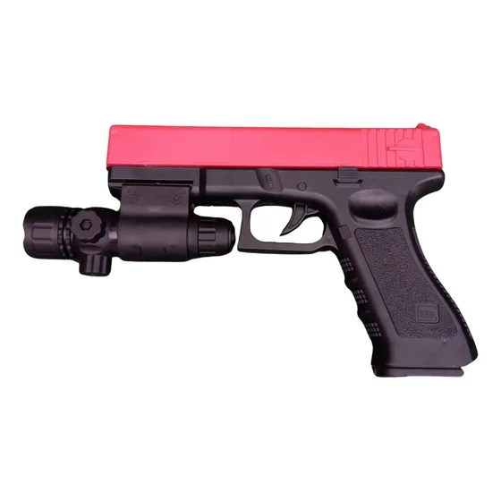 Pistola Glock 18 Hidrogel De 7 Mm Manual Con Láser