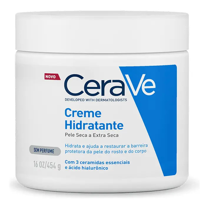 Creme Hidratante Corporal e facial para Pele Seca a Extra Seca Sem Perfume 454g CeraVe Creme Hidratante Corporal e facial para Pele Seca a Extra Seca Sem Perfume 454g CeraVe