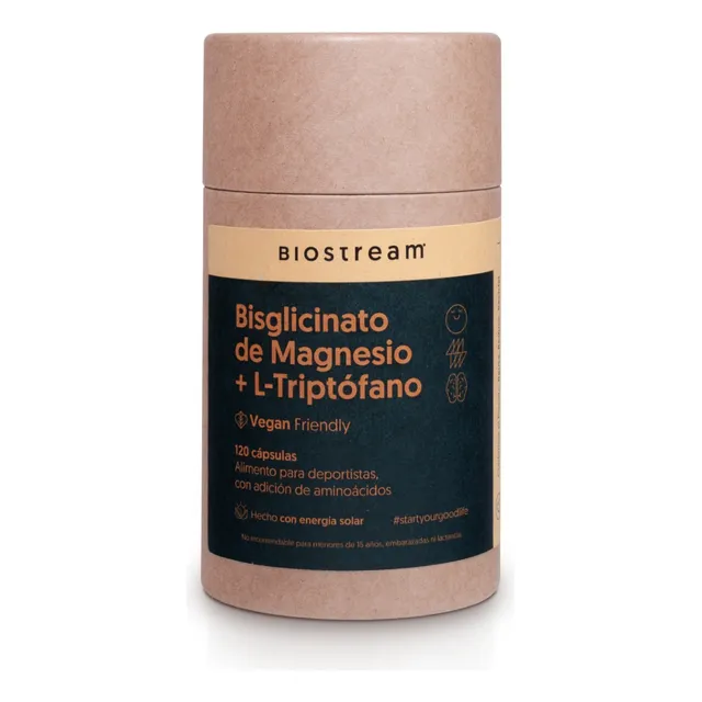 Bisglicinato De Magnesio + L-triptofano 120 Caps Biostream