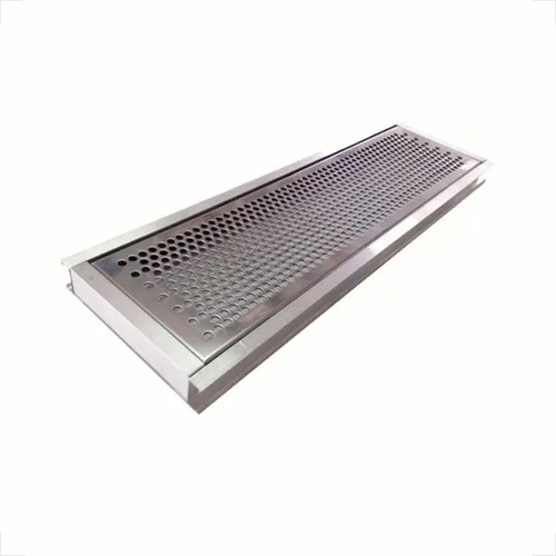 Grelha Ralo Linear Perfurada Em Inox 20x50cm Água Pluvial