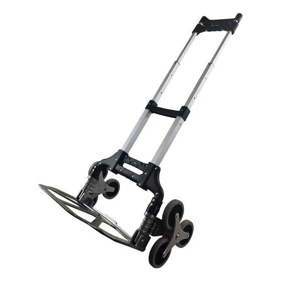 Carrito de carga de 6 ruedas con escalera plegable de aluminio, 80 kg