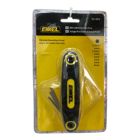 Juego De Llaves Allen Milimetrica. 8 Pzas Exxel