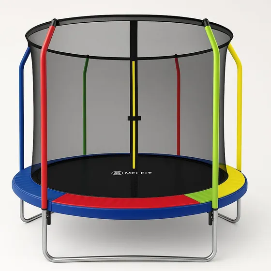Cama Elastica Melfit 1,8 Mts Trampolin Red Chicos Mtpro1.8 Lona De Salto Negro Cobertor De Resortes Multicolor