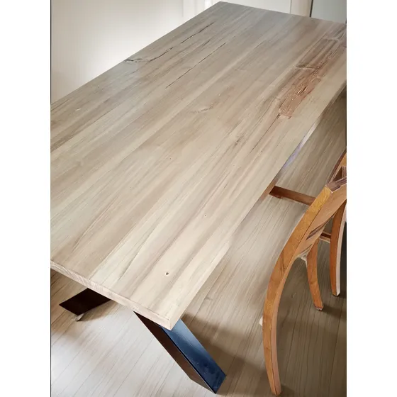Mesa Alamo Macizo Patas Cruz Roble Claro O Roble Oscuro Negras O Blancas