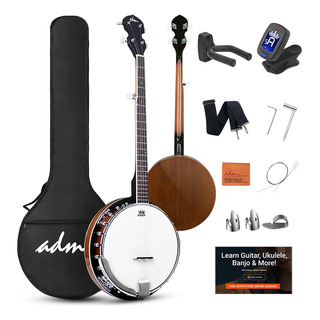Set De Banjo De 5 Cuerdas Adm Banjo De Tamaño Completo Con Set De Banjo De 5 Cuerdas Adm Banjo De Tamaño Completo Con