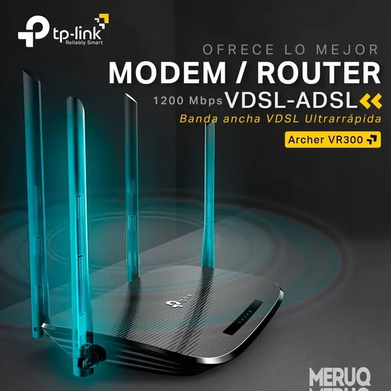 Modem Router Tp-link Ac 1200 Wireless Vdsl/adsl Ancher Vr300