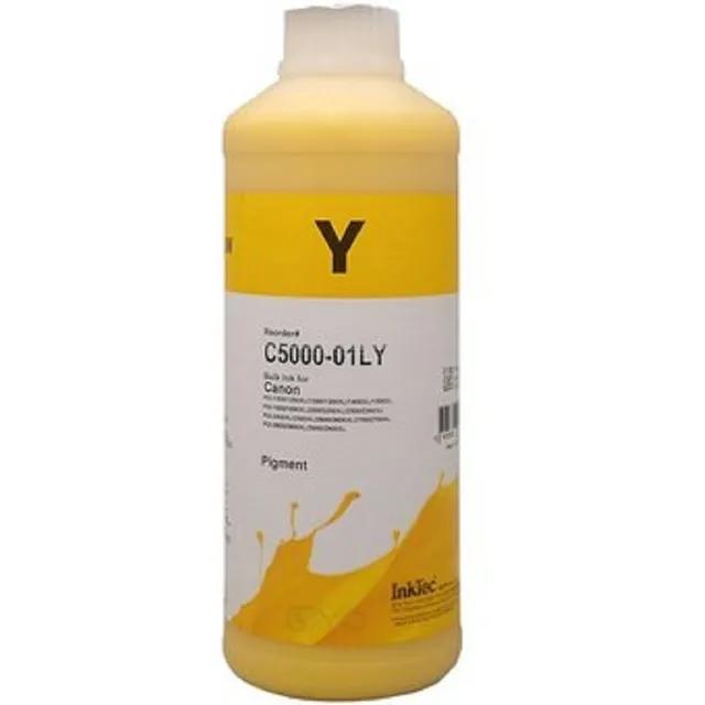 Tinta Marca Inktec C5000 Pigmentada Compatible Con Canon 1 L Tinta Yellow