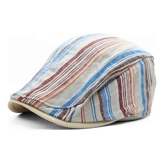 Boina Infantil Modelo Rayas Colores Varios Beige 52 A 53 Cm